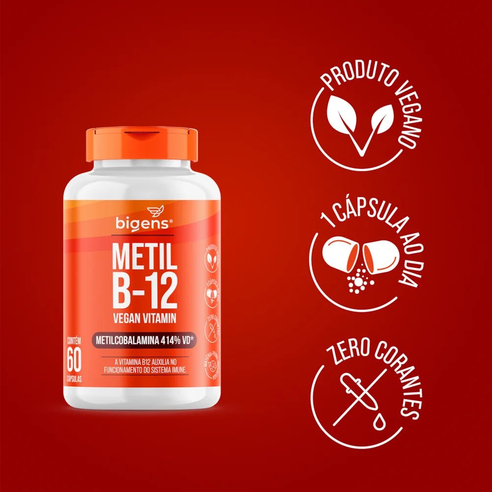 Metil B12 | Metilcobalamina 60 Cápsulas - Bigens