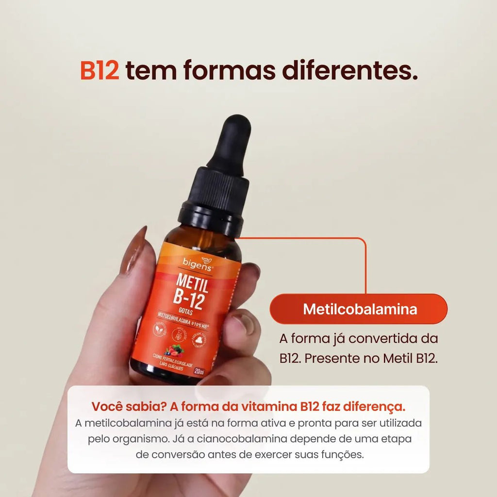 Metil B12 | Metilcobalamina 60 Cápsulas - Complexo B - Bigens