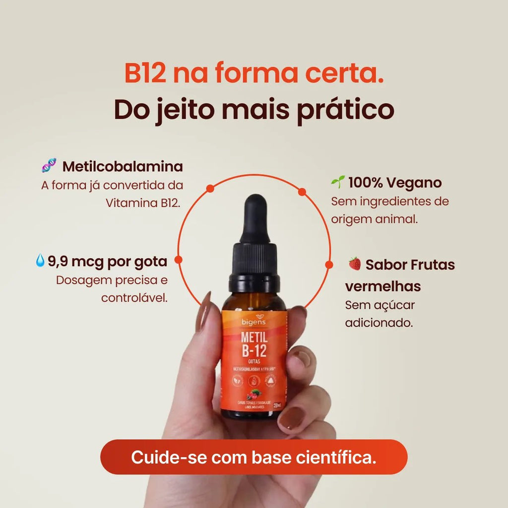 Metil B12 | Metilcobalamina 60 Cápsulas - Complexo B - Bigens