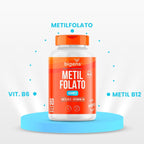 Metilfolato 400 mcg | Metil B12 + B6 60 Cápsulas - Bigens