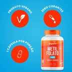 Metilfolato 400 mcg | Metil B12 + B6 60 Cápsulas - Bigens