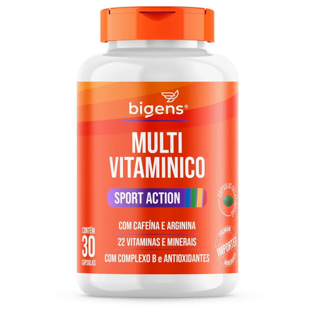 Multivitamínico Sport | Cafeína e Arginina 30 Cápsulas - Bigens
