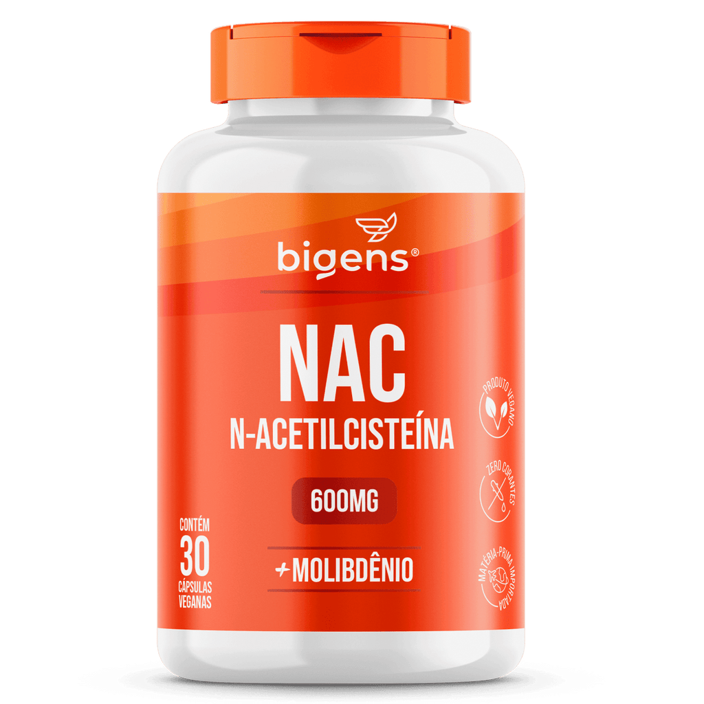 NAC N - Acetilcisteína | Molibdênio 30 Cápsulas - Bigens