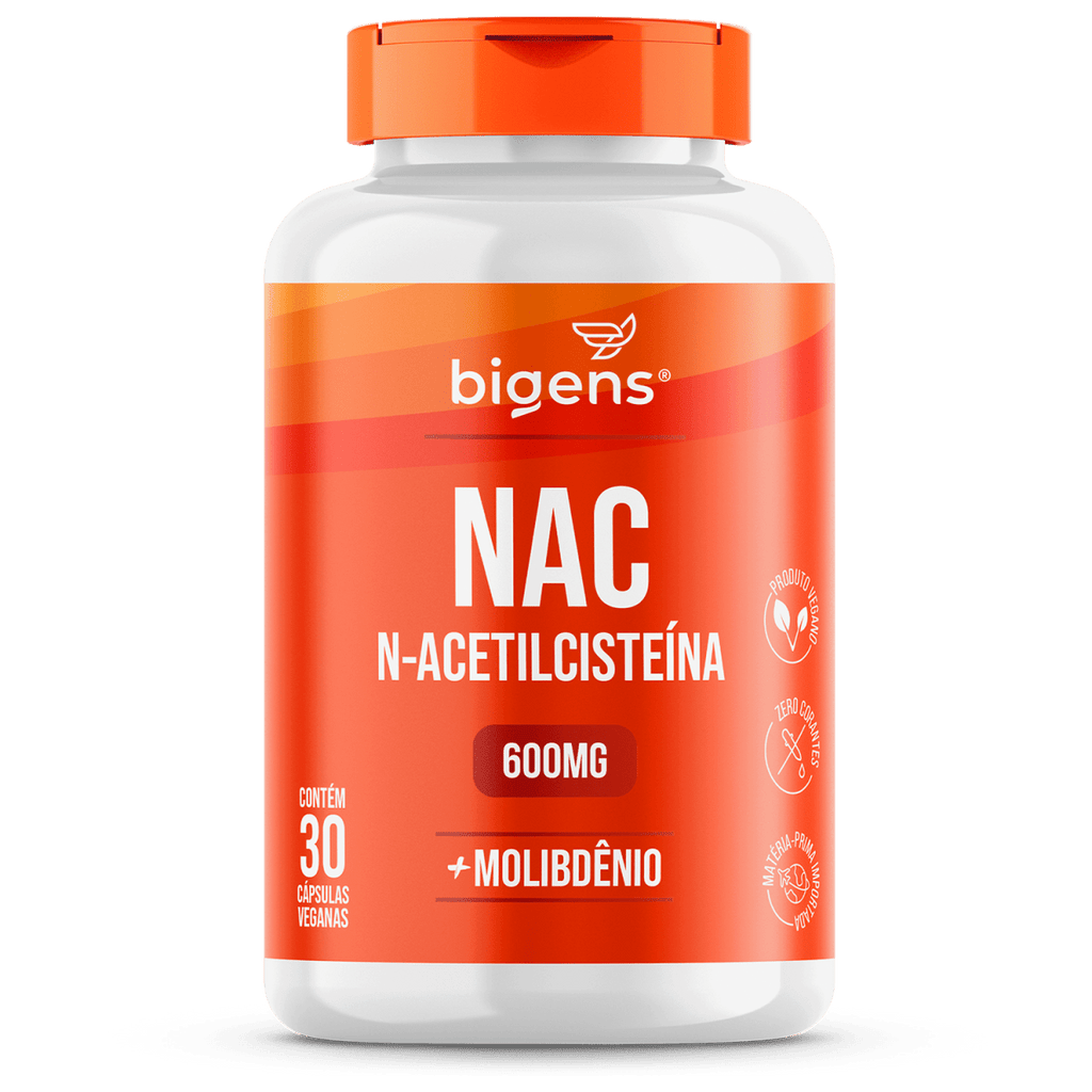 NAC N - Acetilcisteína | Molibdênio 30 Cápsulas - Bigens