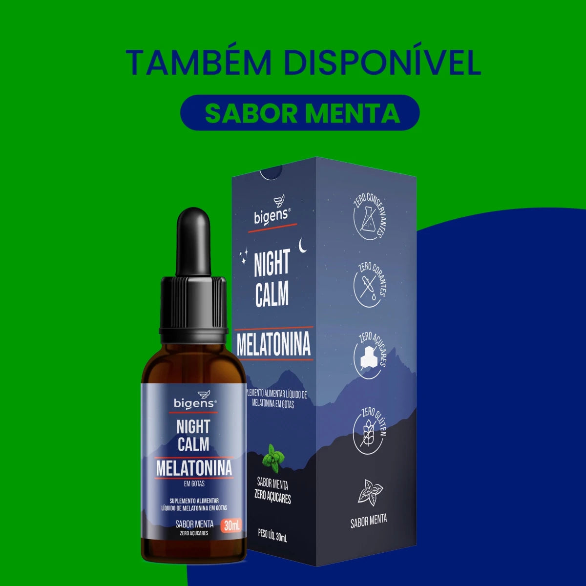 Night Calm Líquida Maracujá | Melatonina 30ml - Bigens