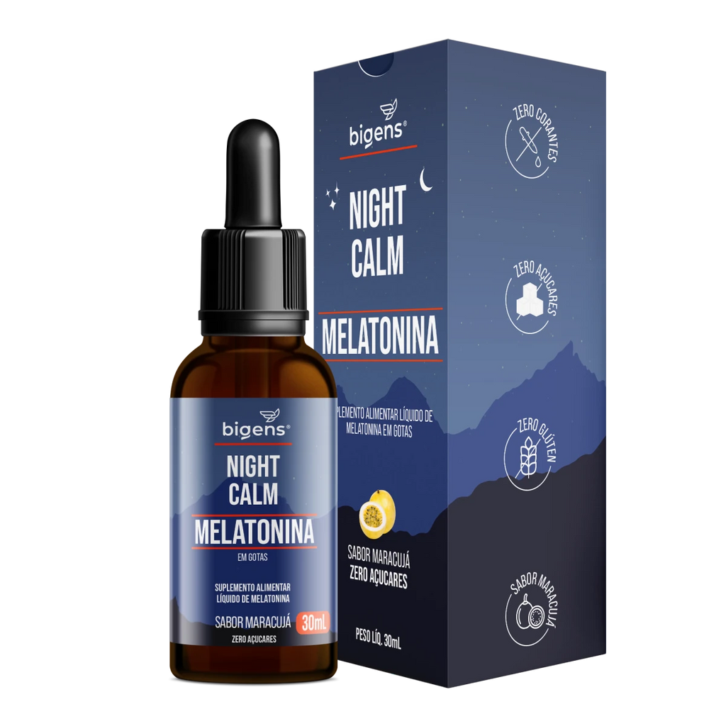 Night Calm Líquida Maracujá | Melatonina 30ml - Bigens