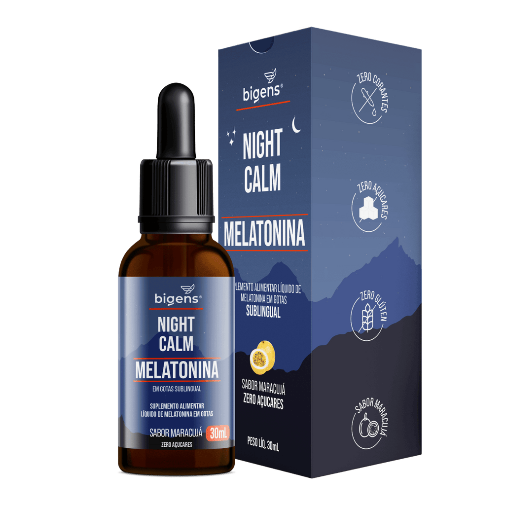 Night Calm Líquida Maracujá | Melatonina 30ml - Bigens