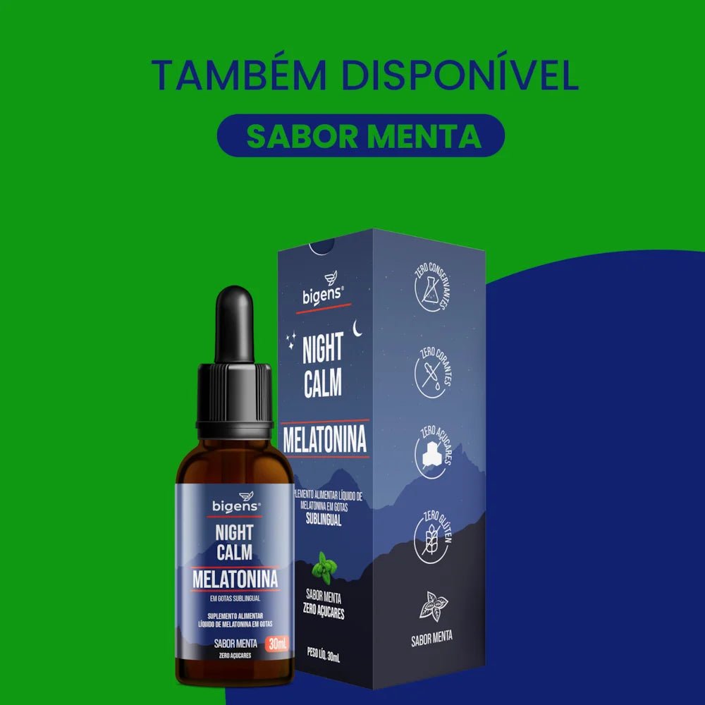 Night Calm Líquida Maracujá | Melatonina 30ml - Bigens