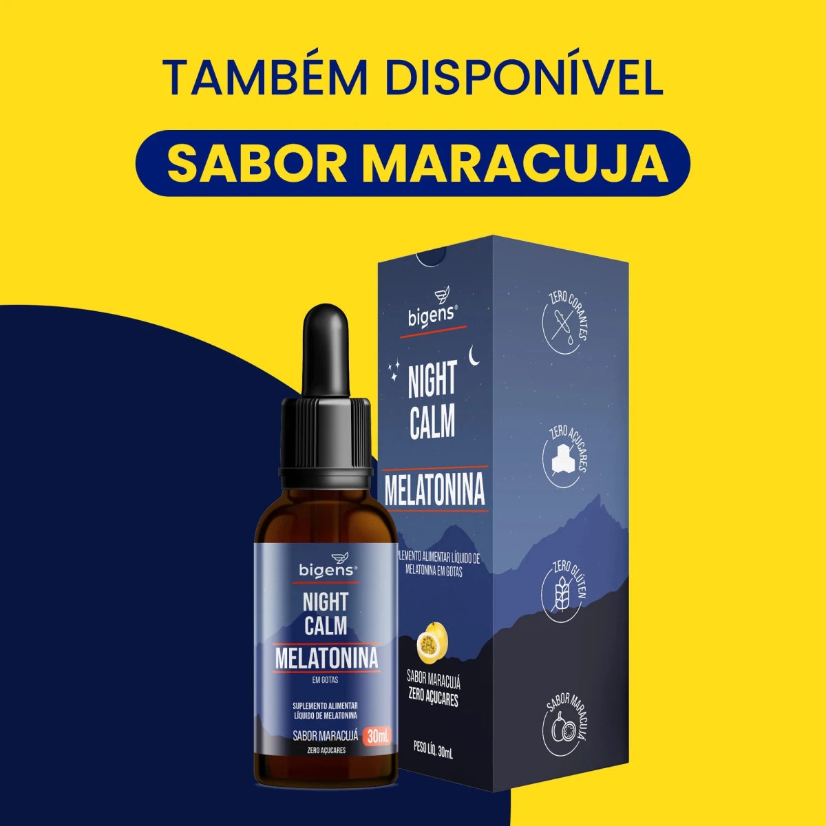 Night Calm Líquida Menta | Melatonina 30ml - Bigens
