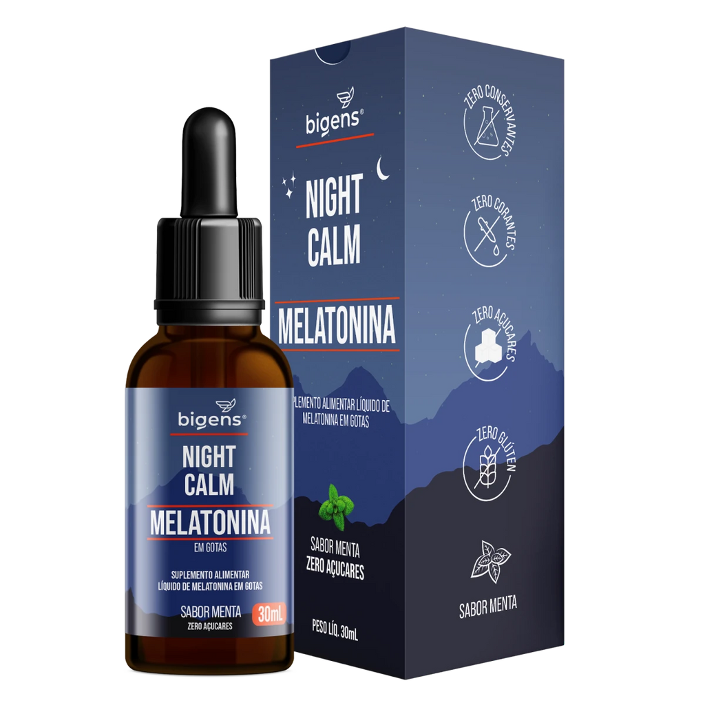 Night Calm Líquida Menta | Melatonina 30ml - Bigens