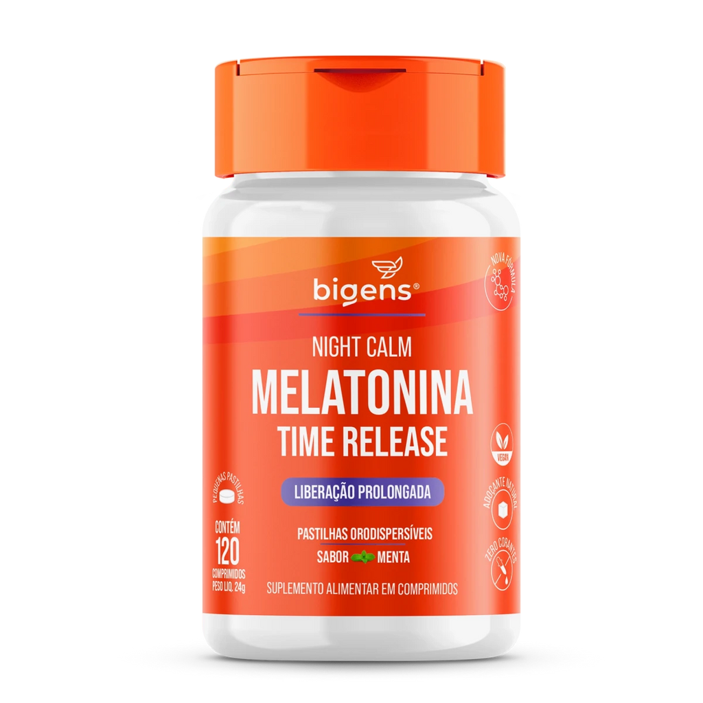 Night Calm Time Release | Melatonina Sabor Menta 120 Comprimidos - Bigens