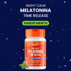 Night Calm Time Release | Melatonina Sabor Menta 120 Comprimidos - Bigens