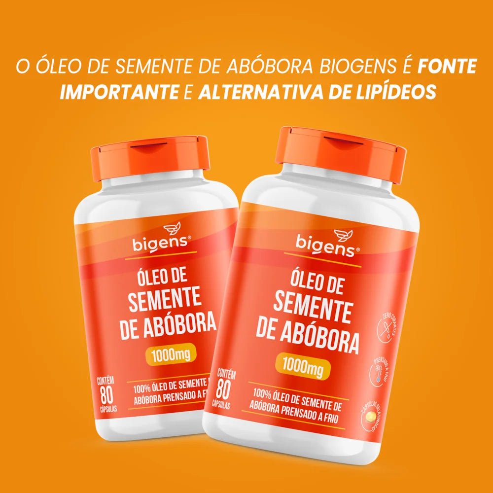 Óleo de Semente de Abóbora | 1.000MG por Cápsula 80 Cápsulas - Bigens