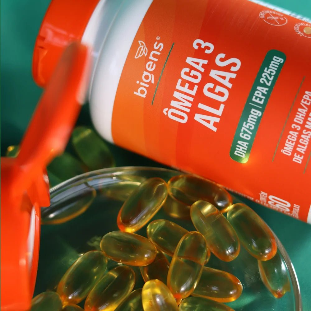 ÔMEGA 3 ALGAS 60 DHA 675MG | EPA 225MG 60 Cápsulas - Bigens