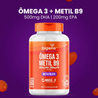 Ômega 3 + Metil B9 | Metilfolato 60 Cápsulas - Bigens