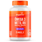 Ômega 3 + Metil B9 | Metilfolato 60 Cápsulas - Bigens
