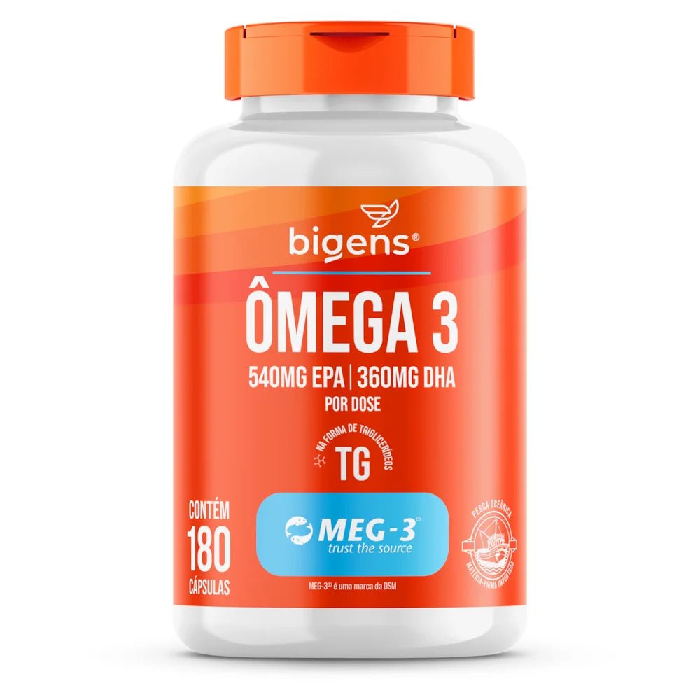 Ômega 3 TG | EPA 540MG DHA 360MG 90, 120 ou 180 Cápsulas - Bigens