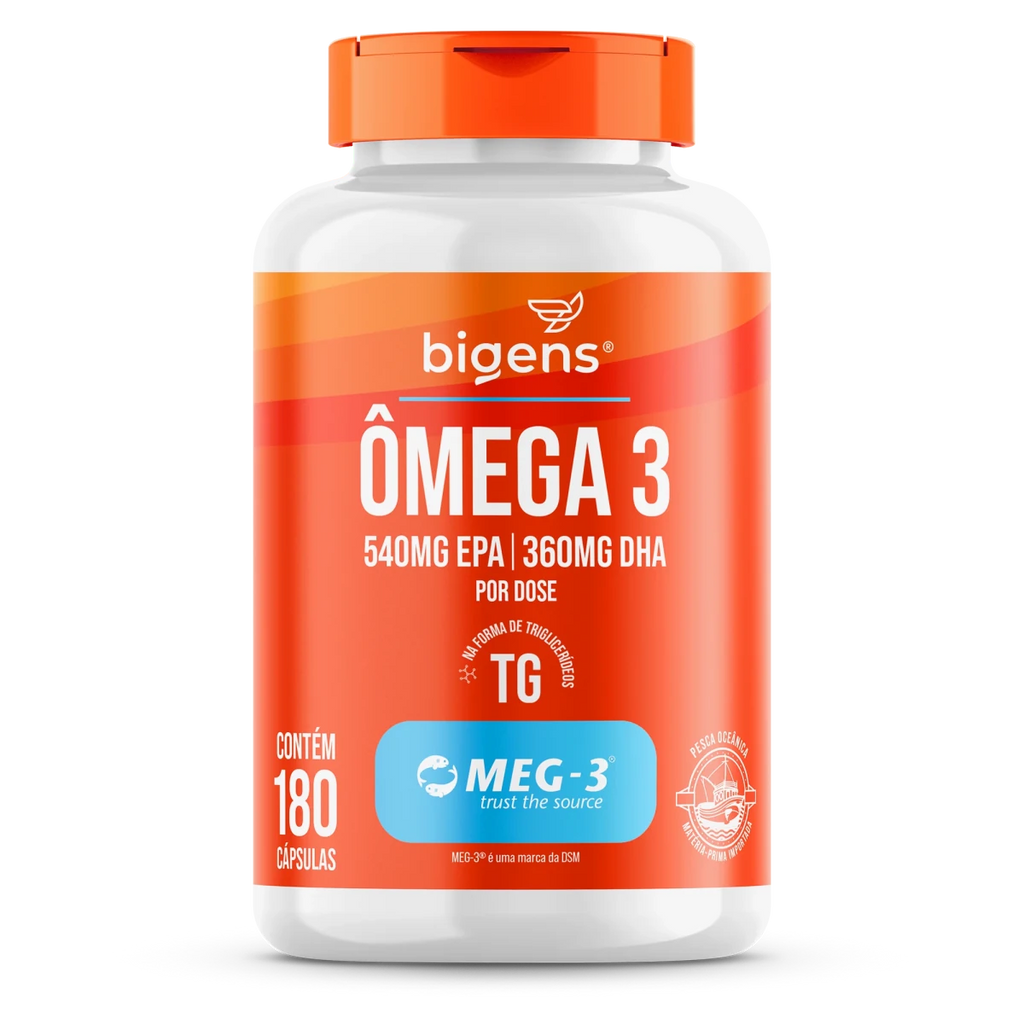 Ômega 3 TG | EPA 540MG DHA 360MG 90, 120 ou 180 Cápsulas - Bigens