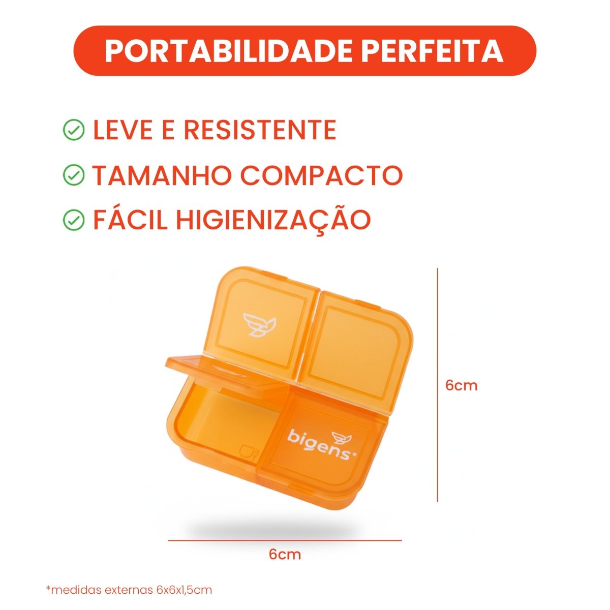 Porta Cápsulas Laranja - Bigens