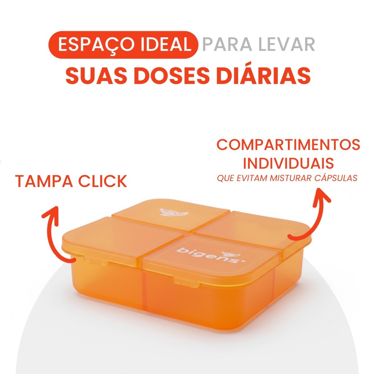 Porta Cápsulas Laranja - Bigens