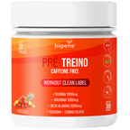 Pré - Treino Caffeine Free Morango e Abacaxi | Taurina + Arginina + Beta alanina + Tirosina e Isomaltulose 300g - Bigens