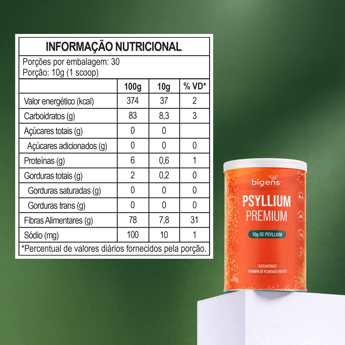 Psyllium Premium | Psyllium Puro 300g - Bigens