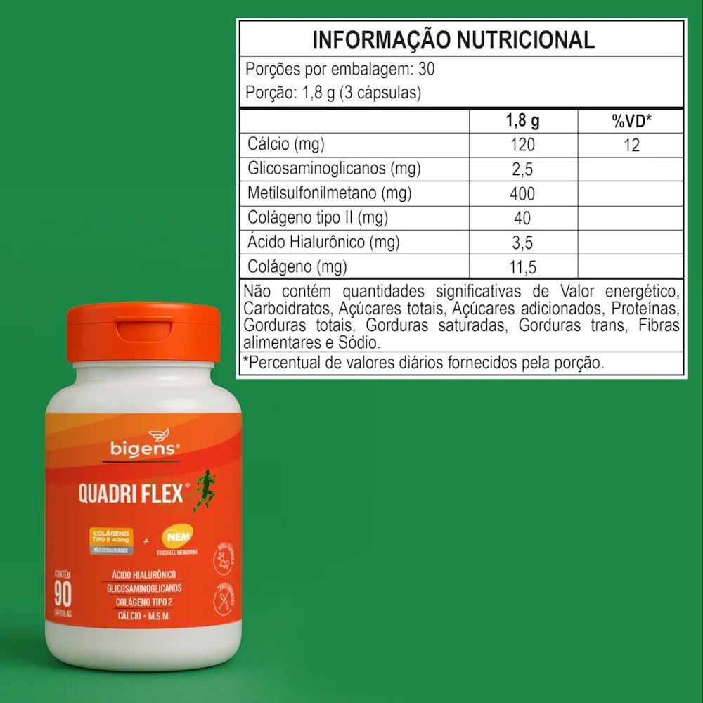 Quadri Flex Colágeno 2 + NEM 90 Cápsulas - Bigens