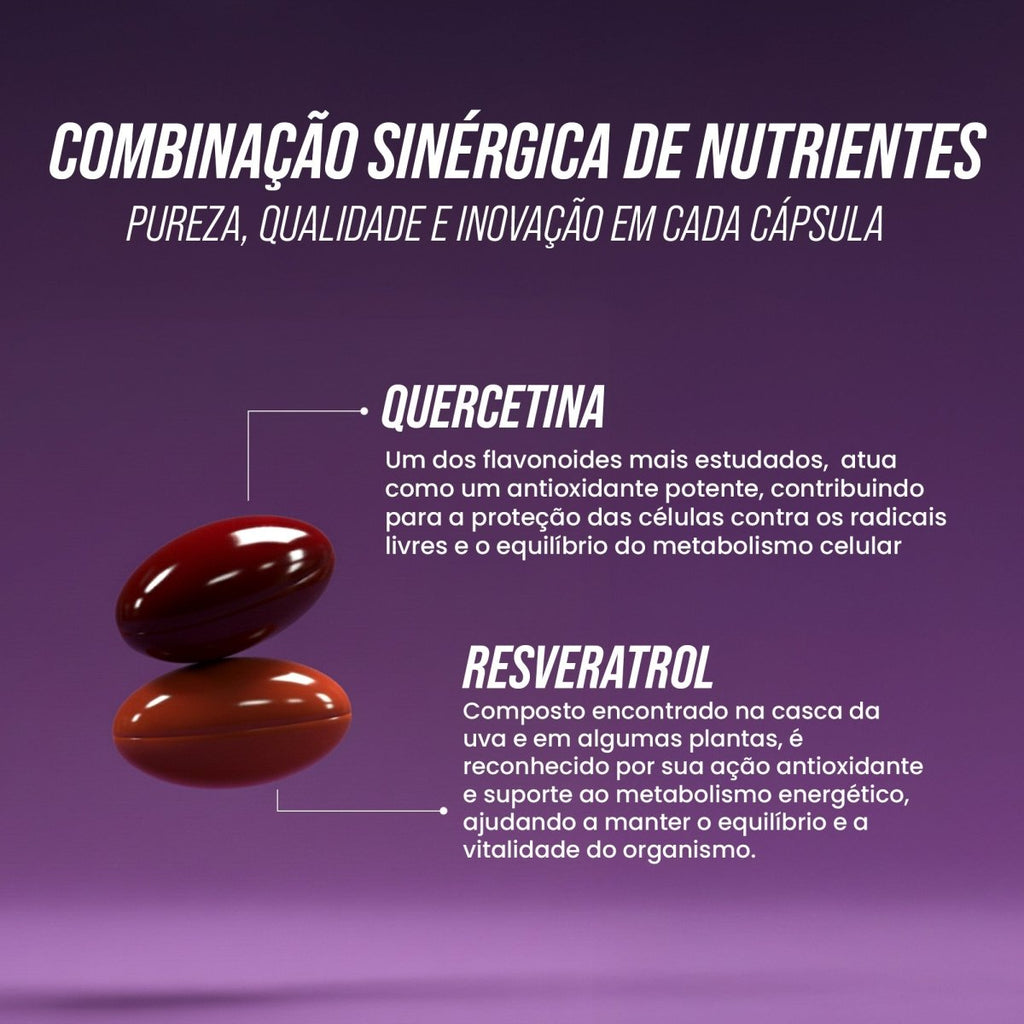 Quercetina Resveratrol Liposolis® | Formulado com Óleo TCM 60 Cápsulas - Bigens