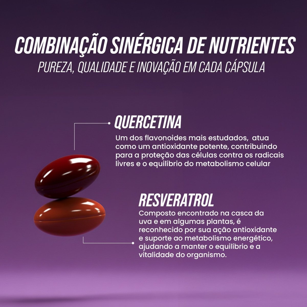 Quercetina Resveratrol Liposolis® | Formulado com Óleo TCM 60 Cápsulas - Bigens