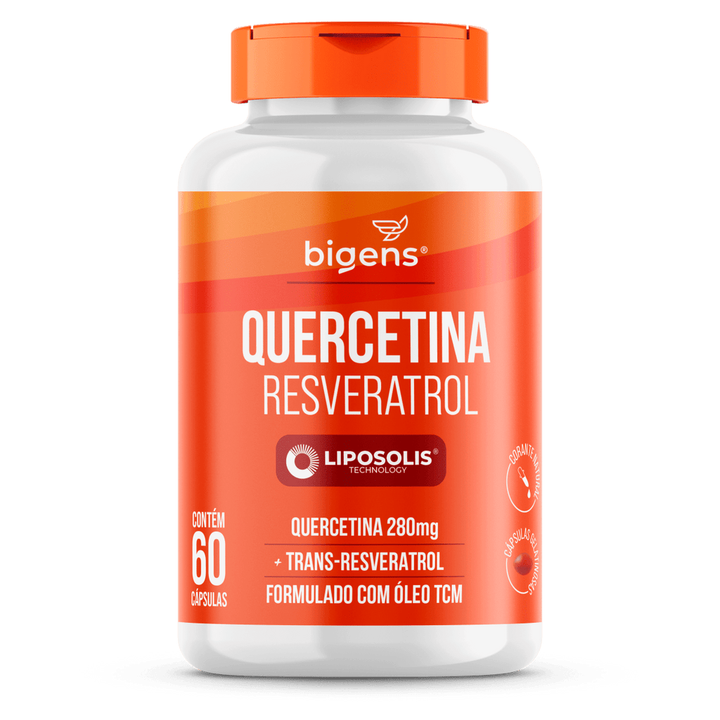Quercetina Resveratrol Liposolis® | Formulado com Óleo TCM 60 Cápsulas - Bigens