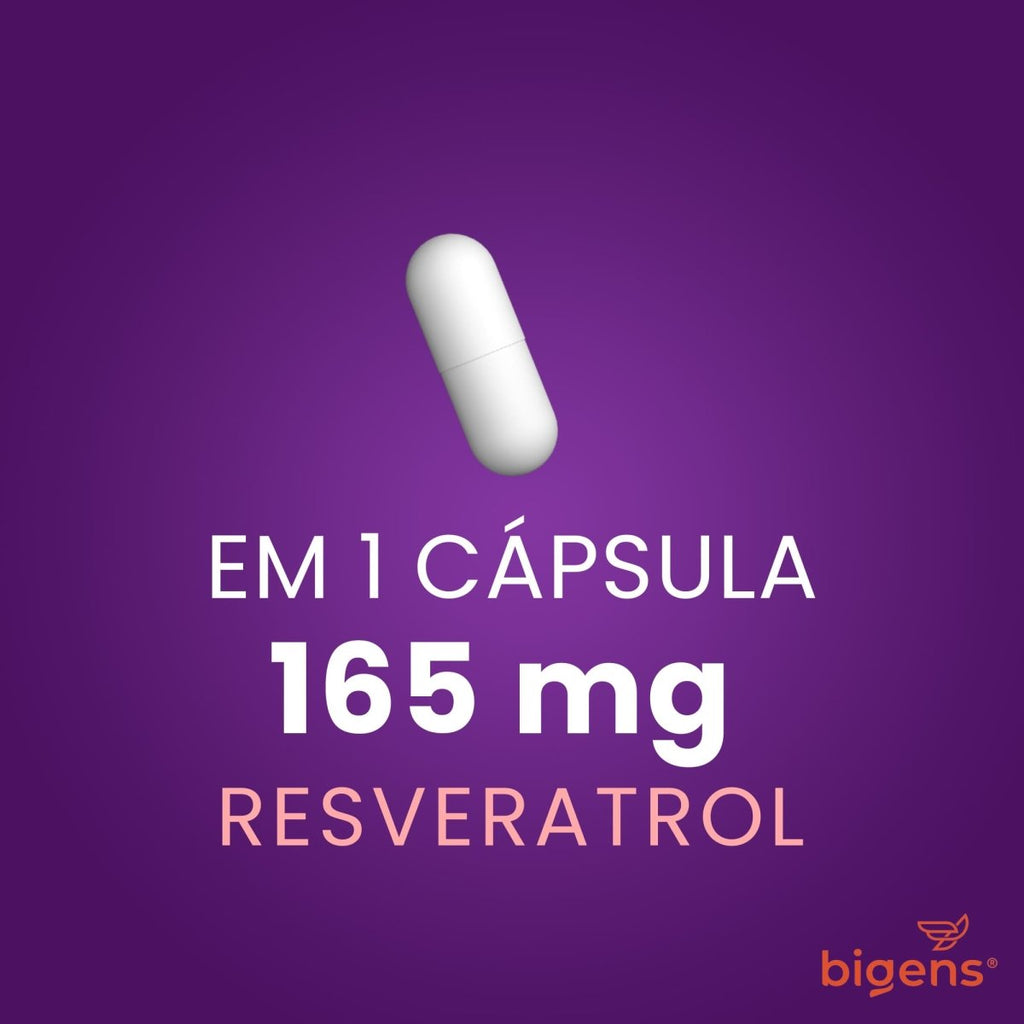 Resveratrol | 165mg Trans - Resveratrol 30 Cápsulas - Bigens