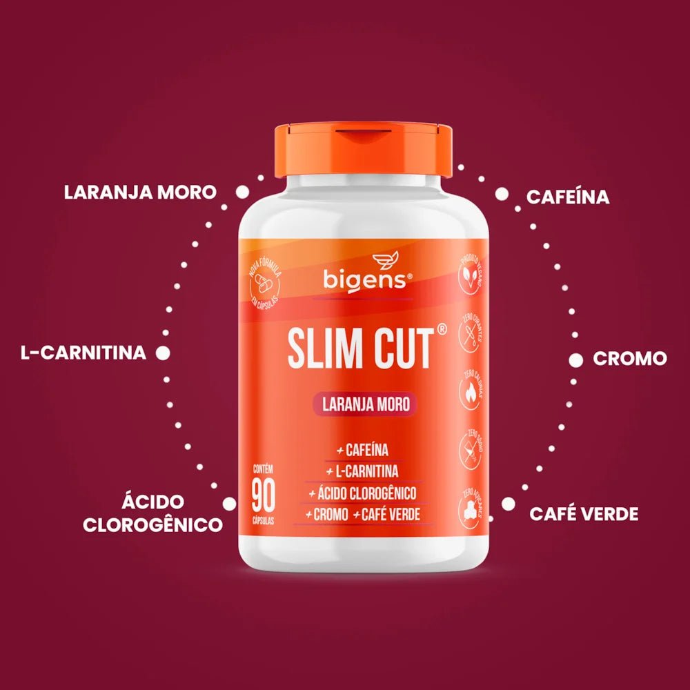 Slim Cut | Termogênico Laranja Moro 90 Cápsulas - Bigens