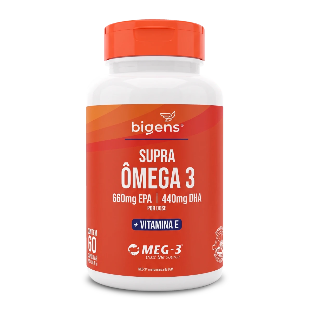 Supra Ômega 3 | EPA 660MG DHA 440MG 60 Cápsulas - Ômega 3 - Bigens