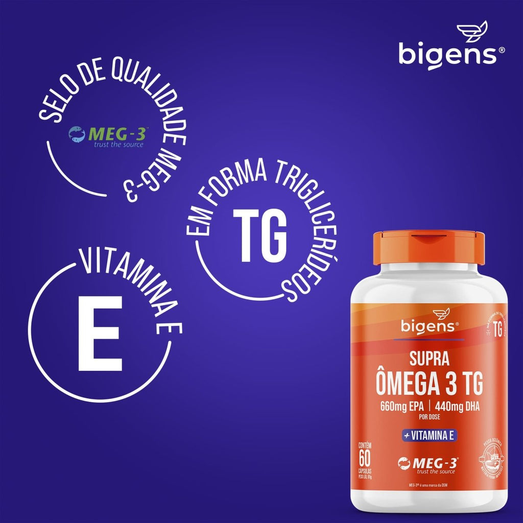 Supra Ômega 3 TG | EPA 660MG DHA 440MG 60 Cápsulas - Bigens