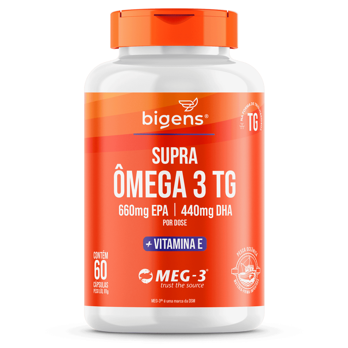 Supra Ômega 3 TG | EPA 660MG DHA 440MG 60 Cápsulas - Bigens