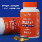 Supra Plus Ômega 3 TG | EPA 990MG DHA 660MG 90 Cápsulas - Bigens