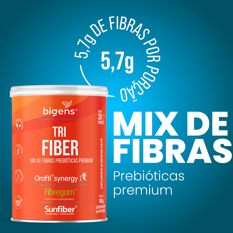 Tri Fiber | Mix de Fibras Prebióticas Premium 180g - Bigens