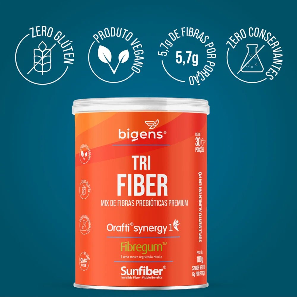Tri Fiber | Mix de Fibras Prebióticas Premium 180g - Bigens