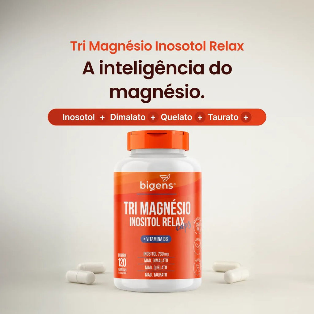 Tri Magnésio Inositol Relax | 120 Cápsulas - Magnésio - Bigens