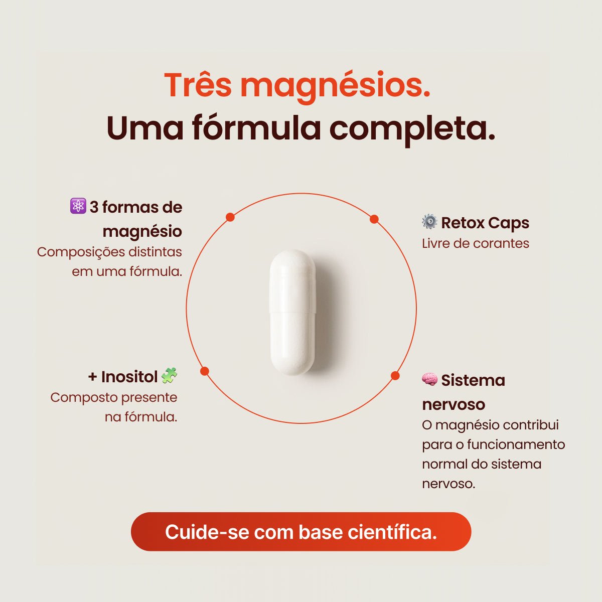 Tri Magnésio Inositol Relax + Vitamina B6 120 Cápsulas - Magnésio - Bigens