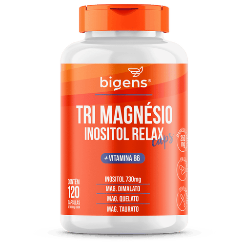 Tri Magnésio Inositol Relax | + Vitamina E 120 Cápsulas - Bigens