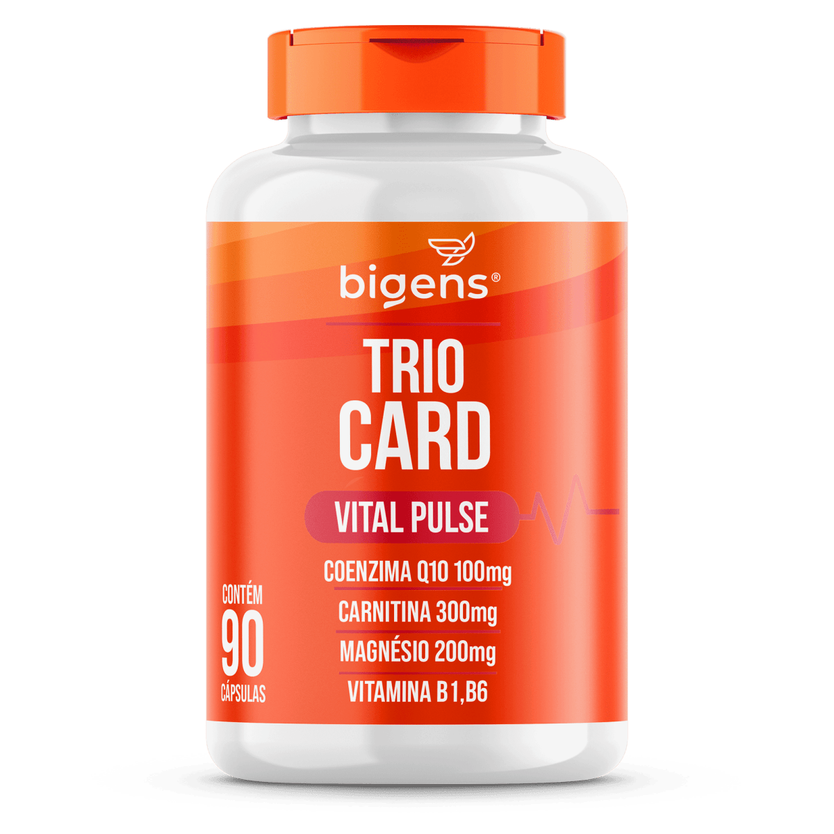 Trio Card | Coenzima Q10 + Carnitina + Magnésio + Vit. B1, B6 90 Cápsulas - Bigens