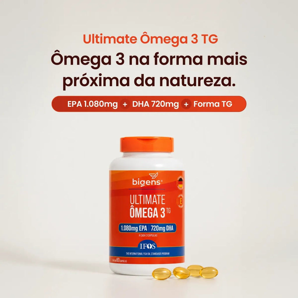 Ultimate Ômega 3 TG | IFOS 1.080 EPA 720 DHA 60 Cápsulas - Ômega 3 - Bigens