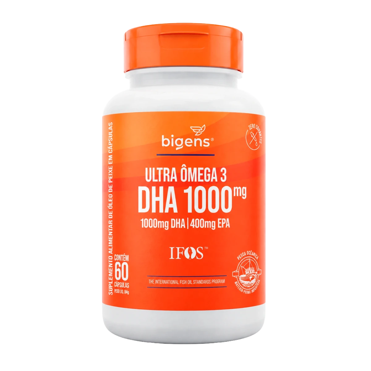 Ultra Ômega 3 EPA 400mg + DHA 1000mg 60 Cápsulas - Ômega 3 - Bigens