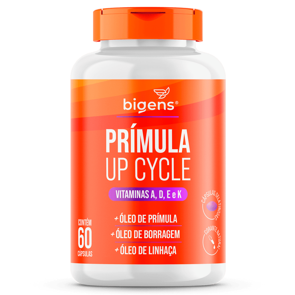 Up Cycle | Prímula, Borragem, Linhaça, Vitaminas A, D, E e K 60 Cápsulas - Bigens