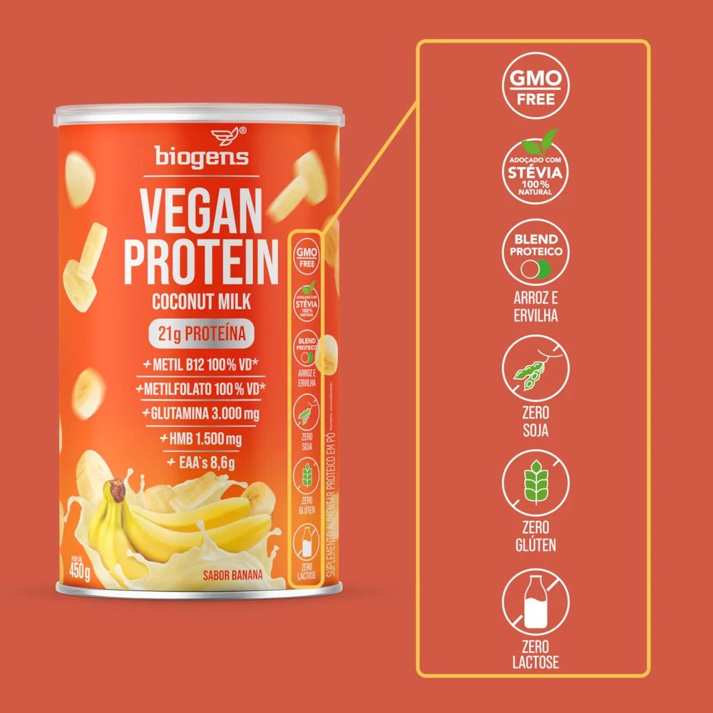 Vegan Protein Banana | 21g de Proteína 450g - Bigens