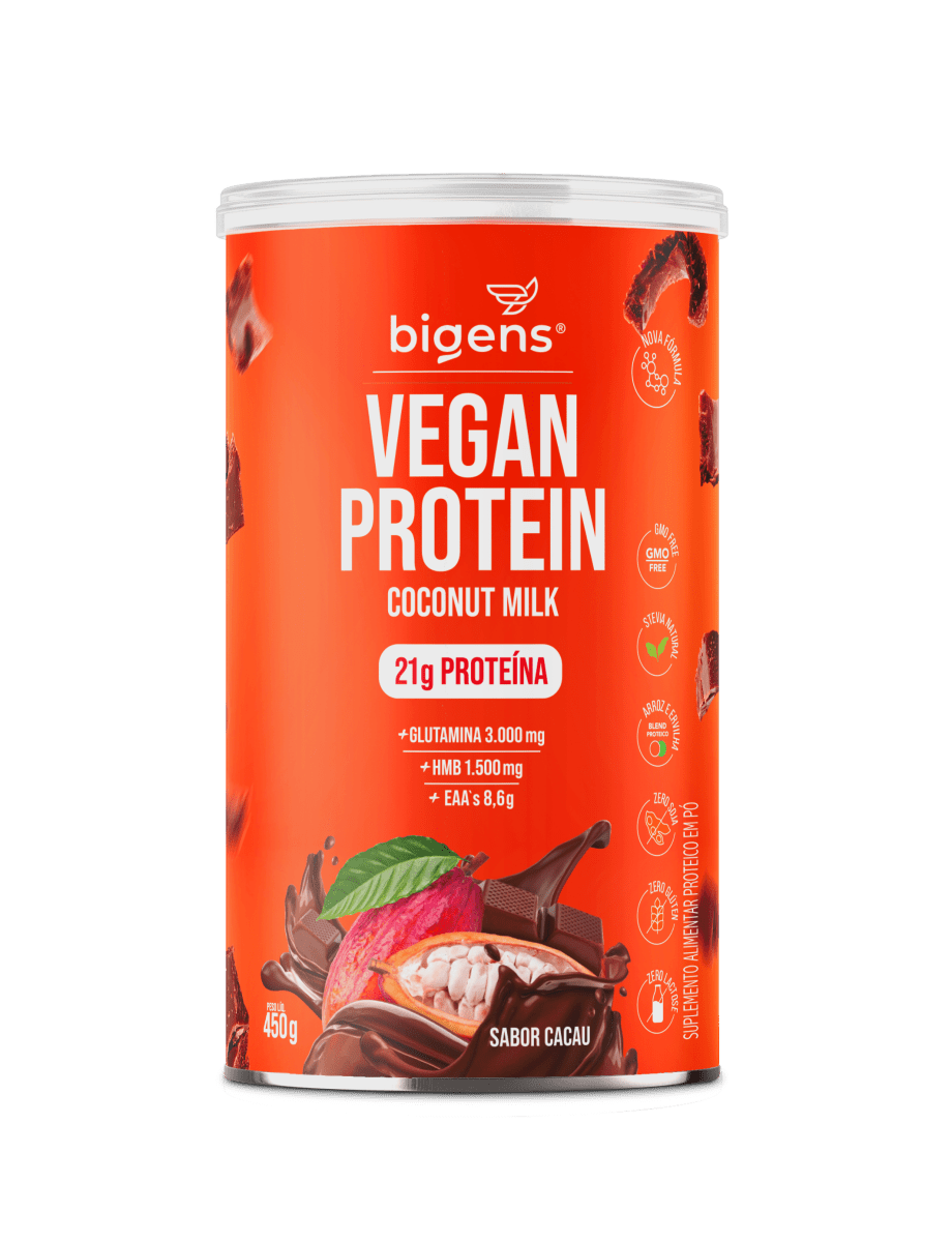 Vegan Protein Cacau | 21g de Proteína 450g - Bigens