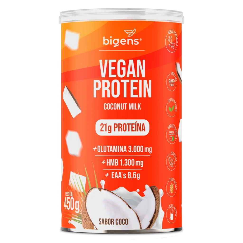 Vegan Protein Coco 21g Proteína Vegana 450g - Proteína - Bigens
