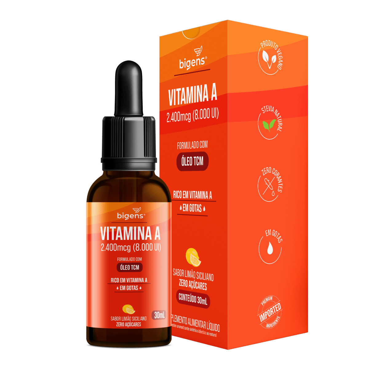 Vitamina A Líquido | Oléo TCM 30ml - Bigens