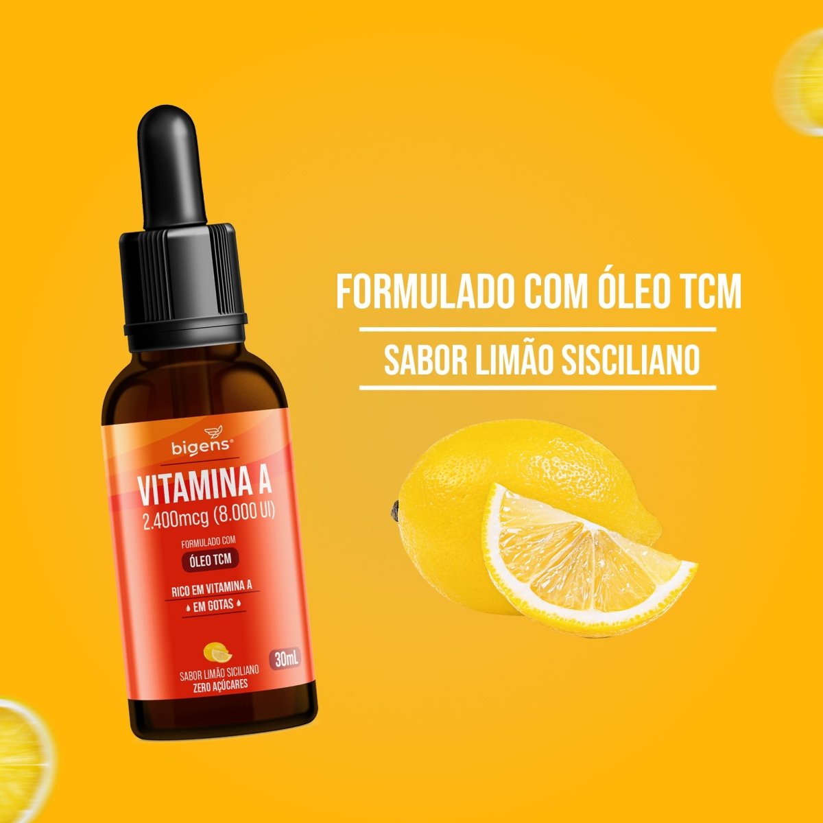 Vitamina A Líquido | Oléo TCM 30ml - Bigens
